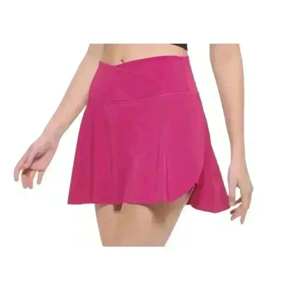 Calvin Klein Women's Magenta Pink Poly/Spandex Athletic Tennis Skirt w Briefs